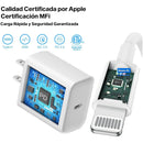 Cargador Certificado Para Iphone 2 Metros Carga Rapida 20 W Blanco