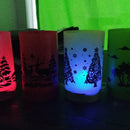 Faroles Noche De Velitas Navideños!!!!con Led De Colores