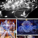 Instalación Lineal Led Luz Blanca X 100 Bombillos Navideña