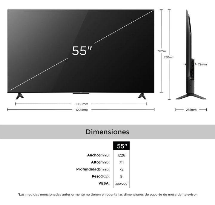 Televisor Tcl 55 V61c 55 4k-uhd - Smart Tv Google