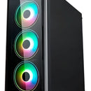 Caja Gabinete Iceberg Crystal G9 Atx - 4 Ventiladores Rgb Color Negro