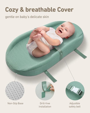 Cambiador Contorneado Con Funda Suave Y Lavable, Forro Imper