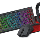Kit Teclado/ Mouse/ Diadema/ Mousepad Redragon S147 Negro