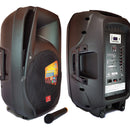 Cabina Americansound 15pulgadas Recargable + Mic Inalambrico Negro
