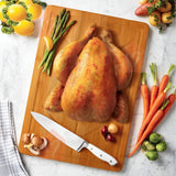 Tabla De Cortar Picar En Madera Bamboo Cocina 40x28 Cm Lisa Con Ranuras