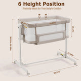 Onthewei Moises Para Bebe, Cuna Mecedora 3 En 1 Con Ruedas,