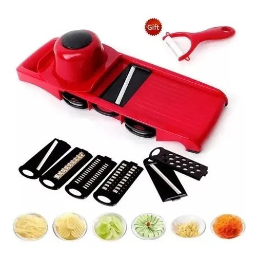 Cortador De Cocina Rallador De Verduras Mandolina 6 En 1