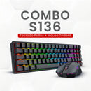 Combo Redragon 2 En 1 Pollux + Trident S136 Black Teclado Negro Idioma Ingles