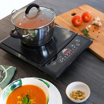 Estufa De Inducción 1 Puesto Portátil 1500w Home Elements Negro