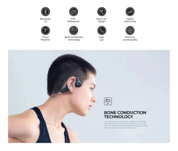 Audífonos De Conducción Osea Bluetooth 5.3 Ipx5 Havit E531bt Negro