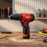 Taladro Atornillador Dck 12v (3/8) 230w 35nm + 2 Baterías Rojo/negro