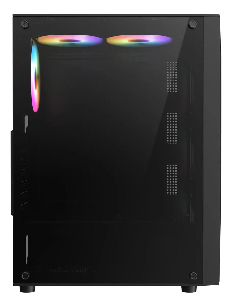 Gabinete Gamer Iceberg Flow D Negro Argb 4 Ventiladores Caja