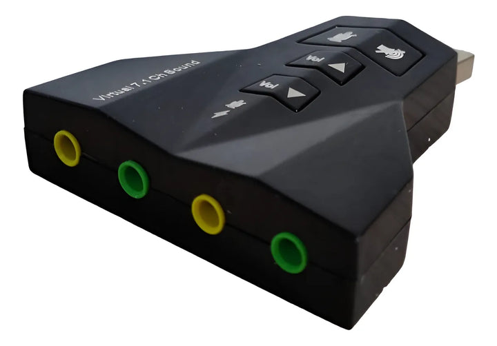 Tarjeta De Doble Sonido 7.1 Usb Control De Volumen Plug Mic