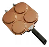 Sarten Pancakes Doble Cara Antiadherente 4 Moldes Desayunos Diseño