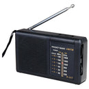 Radio Portatil Mini Am Fm Parlante Auriculares A Pilas Color Negro