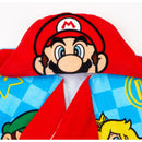 Toalla Con Capucha Super Mario Niños Baño Playa Piscina Azul