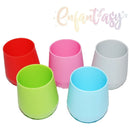 Mini Cup Vaso De Silicona Vaso Entrenador Bebé Color Gris Liso