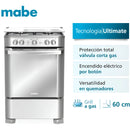 Estufa De Piso A Gas 50 Cm Inox Mabe Tx1g-7con