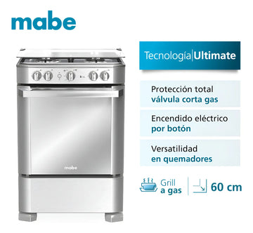Estufa De Piso A Gas 50 Cm Inox Mabe Tx1g-7con