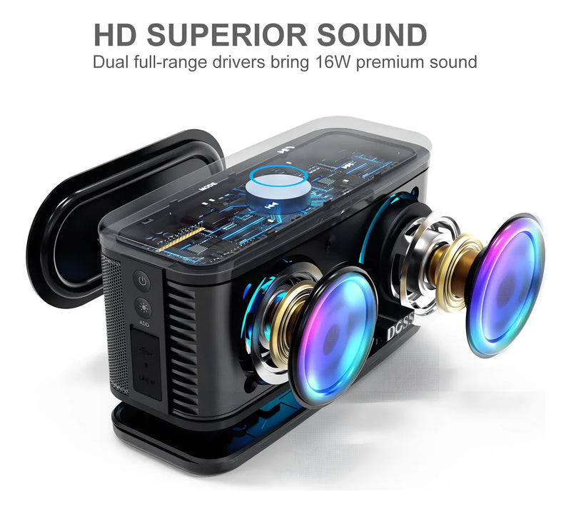 Doss Soundbox Plus - Altavoz Portátil Con Sonido Hd De 16 . Color Negro (deep Black)