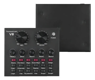 Interfaz de audio Soundpro V8 negra 2.ª gen