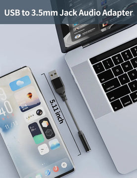 Adaptador De Audio Usb A Conector De 0.138 In, Tarjeta De So