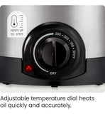 Freidora Chefman Con Canasta Removible, Antiadherente Y Exte