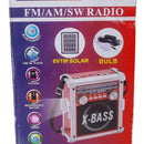 Radio Recargable Panel Solar Am Fm Sw Bluetooth Linterna Led