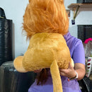 Leon De Peluche 50cm Perfumado + Moño + Globos Naranja