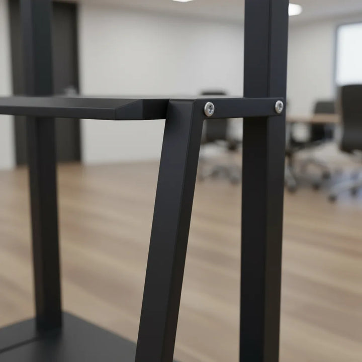 Soporte Piso Pedestal Tv Estante Mesa 32 A 70 Metalico Color Negro