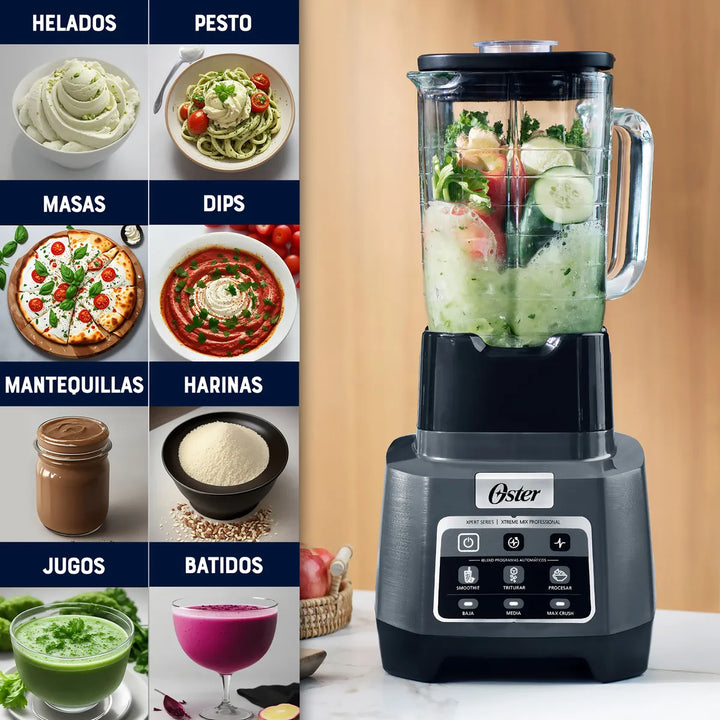 Licuadora Oster® Profesional Xtreme Mix, Reversible, 2l,gris Color Gris