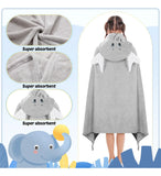 Preboun 2 Toallas De Bambu Con Capucha Para Ninos De 27.5 X