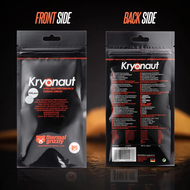 Pasta Termica Thermal Grizzly Kryonaut 1g Gris Oscuro
