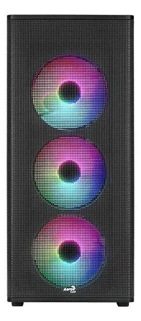 Gabinete Gamer Aerocool Designer 4 Ventiladores Argb Color Negro