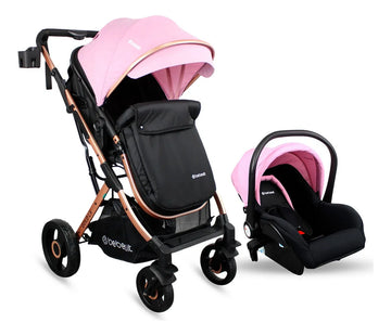 Coche Bebé Moises Travel System Gold Lx Bebesit Color Rosa claro