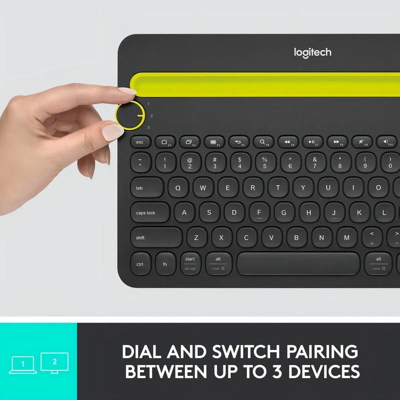 Teclado Logitech QWERTY inglés US color negro