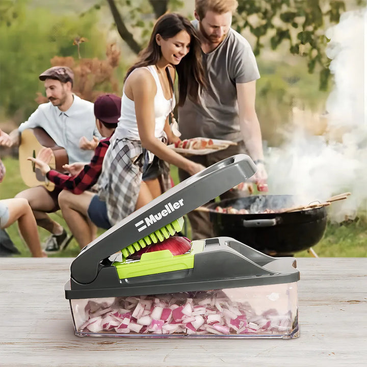 Picador Y Cortador De Verduras Con Cuchillas Intercambiables