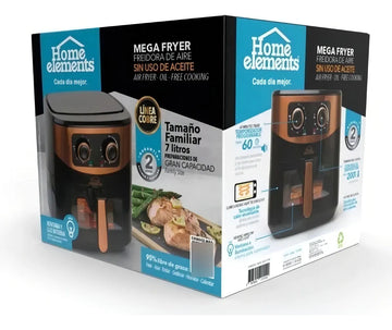 Air Fryer Home Elements 7 Litros Color Negro