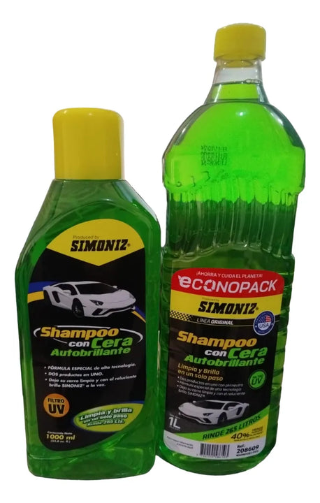 Shampoo Carro 2en1 Cera Brilladora Pintura Quita Mugre Barro