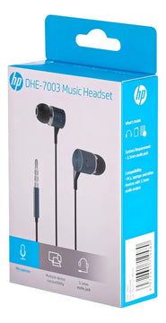 Audifonos Hp Dhe-7003 In Ear Auriculares Manos Libres Color Negro