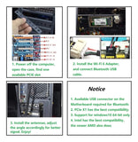 Tarjeta De Red Wifi 6e Pcie Wificon Bluetooth 5.3 Okn Ax5400