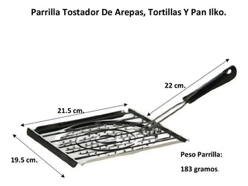 Parrilla Para Arepas Ilko 21.5x19 Cm Color Gris