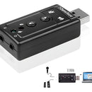 Tarjeta De Sonido Usb 7.1 Con Control De Volumen Para Pc