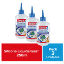 Pack X3 Und De Silicona Liquida 250 Ml Tesa Sin Color