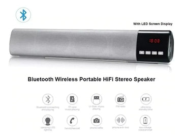 Barra Sonido Bluetooth Parlante 40cm Recargable Usb Fm Led Varios