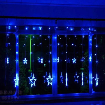 Extensión Luces Led Estrella Luz Decoración Navideña 3 Mts Azul