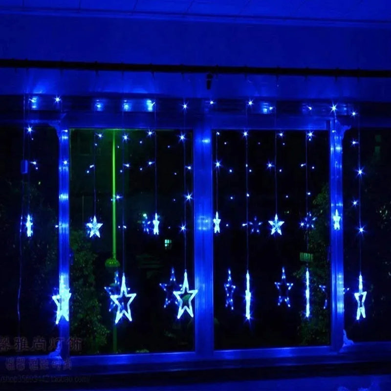 Extensión Luces Led Estrella Luz Decoración Navideña 3 Mts Azul