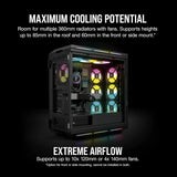 Caja Pc Corsair Icue 5000t Atx Rgb Vidrio Templado