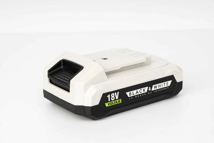 Taladro Percutor Atornillador Recargable 18v 1/2 Black&white Blanco/negro 60hz