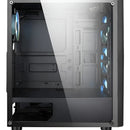 Caja Gabinete Iceberg Crystal G9 Atx - 4 Ventiladores Rgb Color Negro